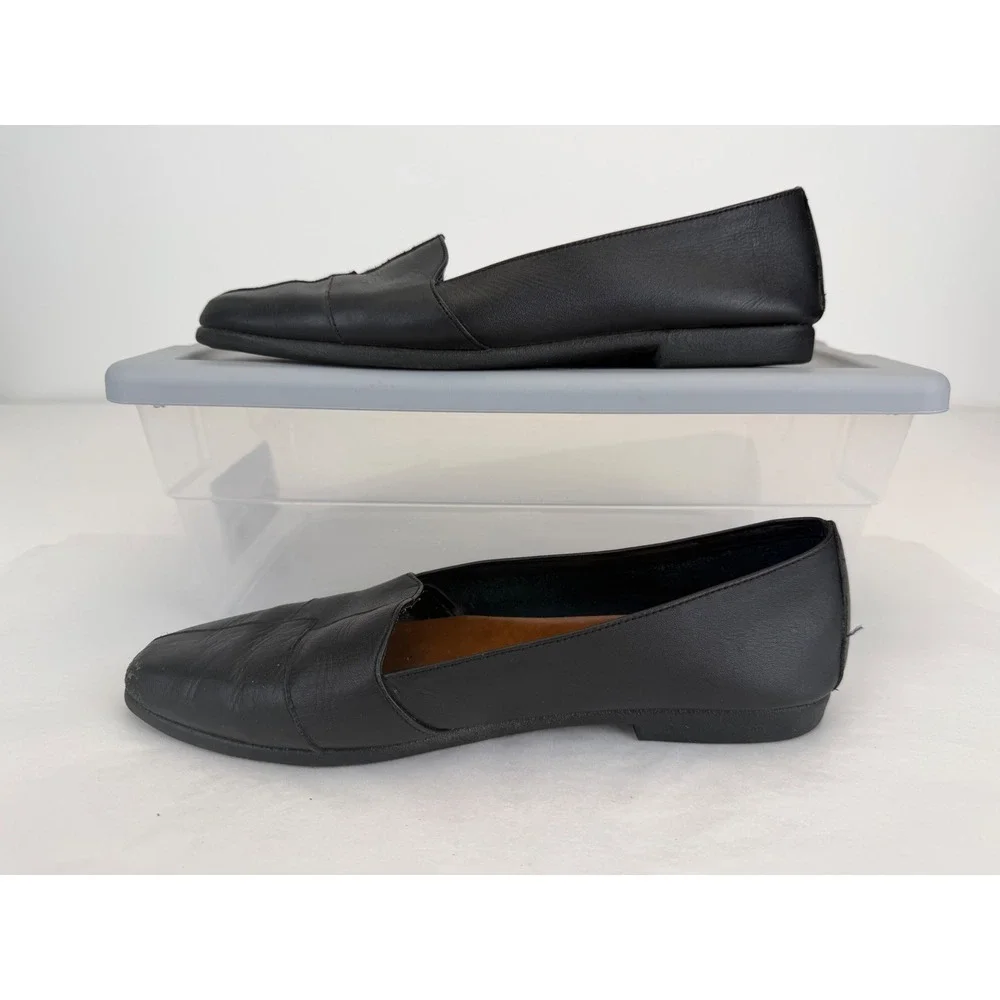 Naturalizer Flats Women 6.5M Black Leather Classic Capsule Comfort Loafers